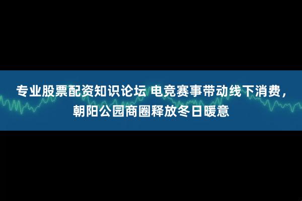 专业股票配资知识论坛 电竞赛事带动线下消费，朝阳公园商圈释放冬日暖意